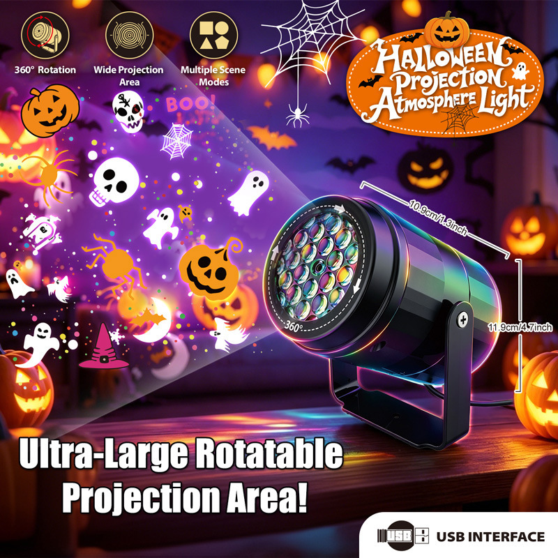 Kids Yard Toys - Proyector de Luz LED para Halloween